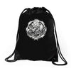 prepare for the future white Drawstring Bags