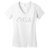 okeh records Women's V-Neck T-Shirt