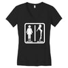 your girlfriend vs my girlfriend funny pub jokr  impress your friends! Women's V-Neck T-Shirt