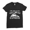all aboard hot mess express train Ladies Fitted T-Shirt
