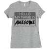 my name is awesome Ladies Fitted T-Shirt