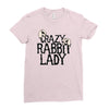 crazy rabbit lady Ladies Fitted T-Shirt