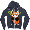 red fox 2 Zipper Hoodie