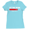 getting drunk Ladies Fitted T-Shirt