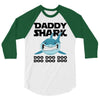 Daddy Shark Doo Doo Doo 3/4 Sleeve Shirt