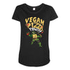 vegan pizza power Maternity Scoop Neck T-shirt