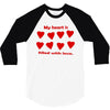 my heart is filled with love 3/4 Sleeve Shirt
