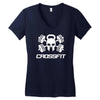 crossfit skull Women's V-Neck T-Shirt