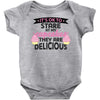 it' ok to stare at my cupcakes they are delicious Baby Bodysuit