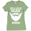 funny beards Ladies Fitted T-Shirt