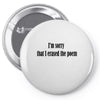 i'm sorry Pin-back button