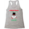 christmas baking team crew snowman Racerback Tank
