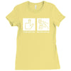 push button receive bacon Ladies Fitted T-Shirt