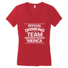 official drinking team 'merica Women's V-Neck T-Shirt
