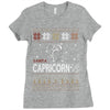 santa capricorn christmas ugly t shirts Ladies Fitted T-Shirt