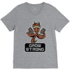 groot grow strong galaxy gym fitness mashup V-Neck Tee