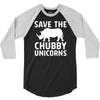 save the chubby unicorns 3/4 Sleeve Shirt