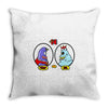 eggplant wizard and king hippo Throw Pillow