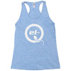 el q white logo Racerback Tank