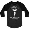 hillbilly hog wrestling champ  funny  comic wrestling redneck 3/4 Sleeve Shirt