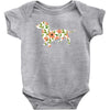 dachshund flower Baby Bodysuit