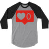 no love notification 3/4 Sleeve Shirt