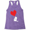 bird love heart animal graph note music party pop art gift Racerback Tank