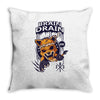 brain drain fox Throw Pillow