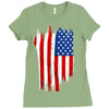 sa distress flag cool american Ladies Fitted T-Shirt