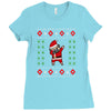 pug christmas Ladies Fitted T-Shirt