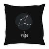 Virgo Zodiac Sign Minimal Design Throw Pillow