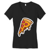 hot pizza Women's V-Neck T-Shirt