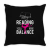 Reading Yoga Wine Balance Throw Pillow