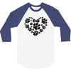 cat love paw 3/4 Sleeve Shirt