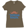 stache tastic Ladies Fitted T-Shirt