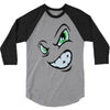 angry cartoon face 3/4 Sleeve Shirt