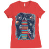 reading rocket ship Ladies Fitted T-Shirt