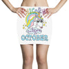 unicorns are born in october cute unicorn Mini Skirts