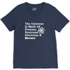 The Universe Is Made Of Protons Neutrons Electrons Morons V-Neck Tee