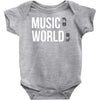 music on world off Baby Onesie