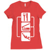 v2 eat sleep scuba dive Ladies Fitted T-Shirt