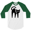 cat black 3/4 Sleeve Shirt