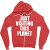 just visiting this planet Zipper Hoodie