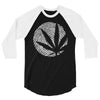 cannabis fingerprinting (white) 3/4 Sleeve Shirt