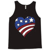 disstressed america flag heart Tank Top