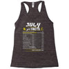 July Girl Facts Leo Racerback Tank
