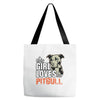 This Girl Loves Pitbull Tote Bags