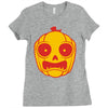 frightened jack o lantern Ladies Fitted T-Shirt