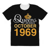 queens are born in october 1969 All Over Women's T-shirt