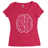 funny male brain ideal birthday gift or present Women's Triblend Scoop T-shirt